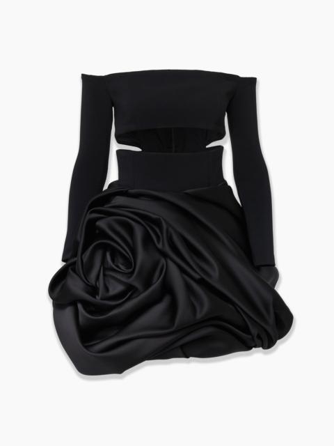 CAROLINA HERRERA Off-Shoulder Satin Mini Dress