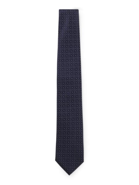 BOSS PATTERNED TIE IN ITALIAN-MADE SILK