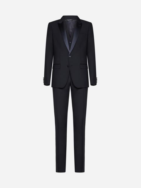 Dolce & Gabbana 3-piece virgin wool and silk suit