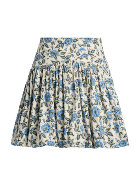 DEREK LAM 10 CROSBY Women's Persis Blue Belle Floral Bubble Skirt - Blue Bell Floral
