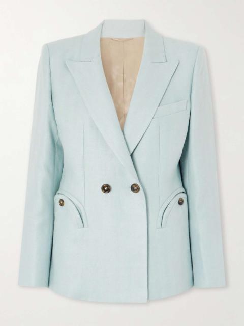 BLAZÉ MILANO Everyday double-breasted wool-crepe blazer