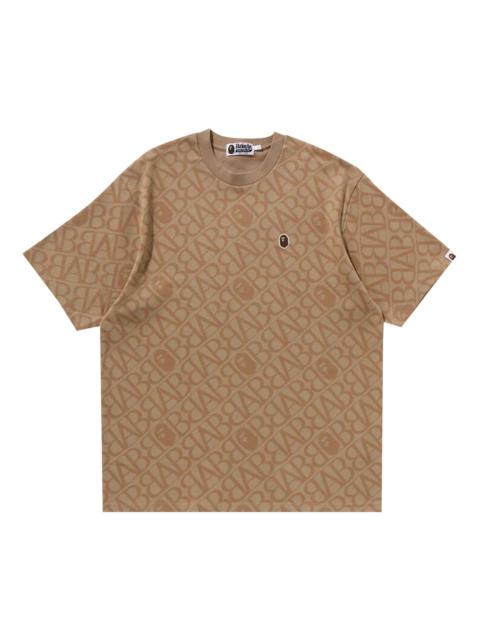 BAPE Sport Monogram Ape Head One Point Tee 'Beige'