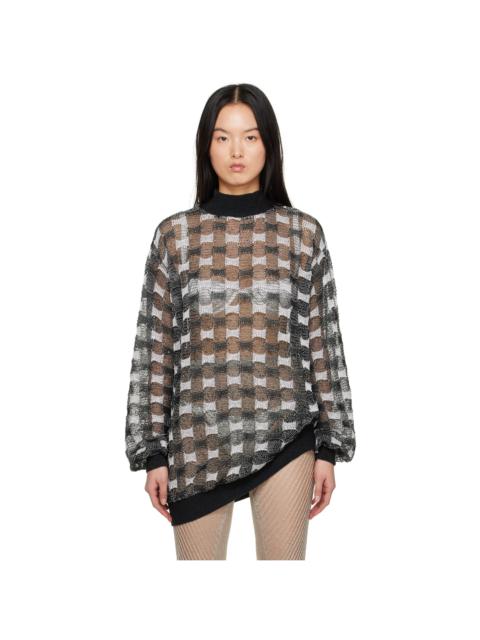 ISA BOULDER SSENSE Exclusive Black & White Checked Sweater