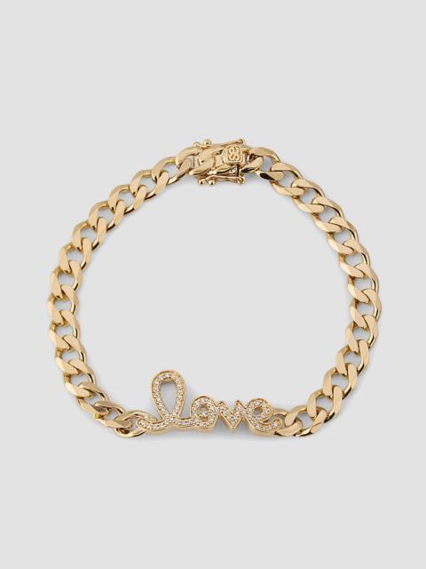 SYDNEY EVAN Women's 14K Yellow Gold & 0.21 TCW Diamond "Love" Bracelet - Gold