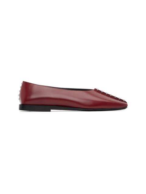 Jil Sander Red Leather Ballerina Flats