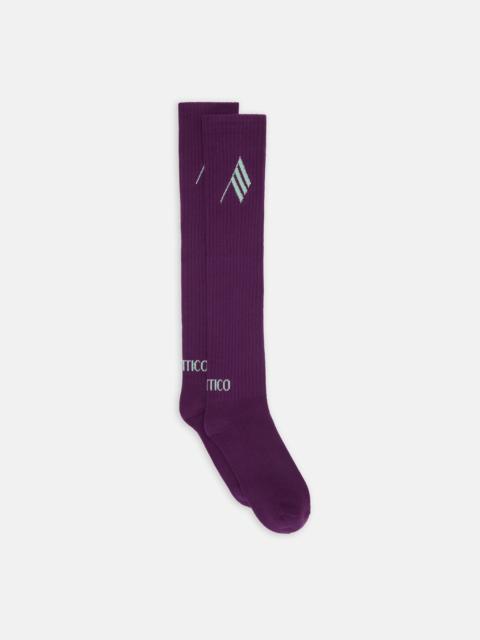 THE ATTICO VIOLET AND LIGHT GREEN LONG LENGHT SOCKS