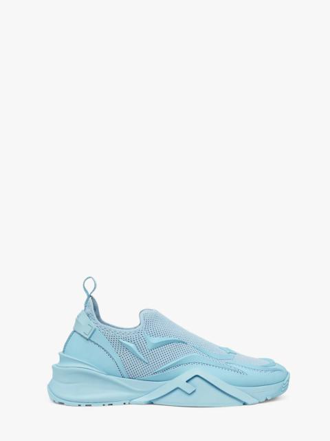 FENDI Light blue mesh running sneakers