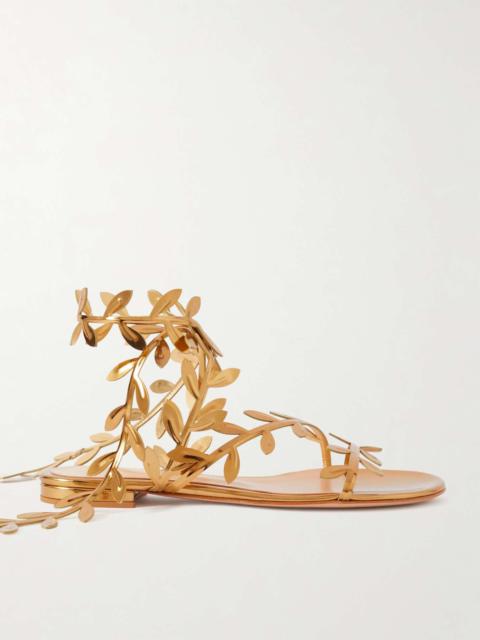 Flavia mirrored-leather sandals