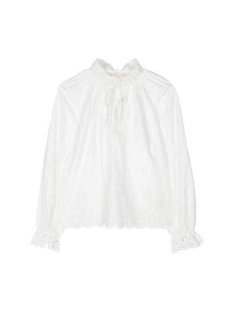 Alora eyelet-lace blouse