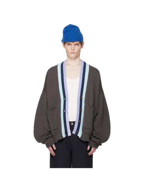 EDWARD CUMING Brown Heart Throb Cardigan