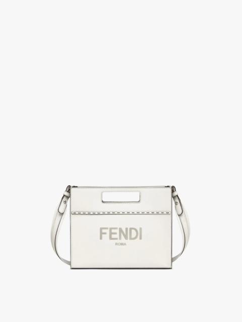 FENDI Light gray leather shopper