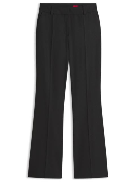 HUGO PINSTRIPE SLIM-FIT PANTS WITH BOOTCUT LEG