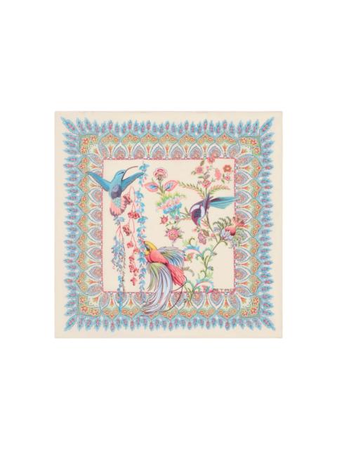 Etro flora fauna silk pocket square