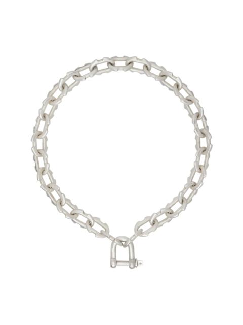 Parts of Four Silver Charm Chain Extra Small Deco Links Choker