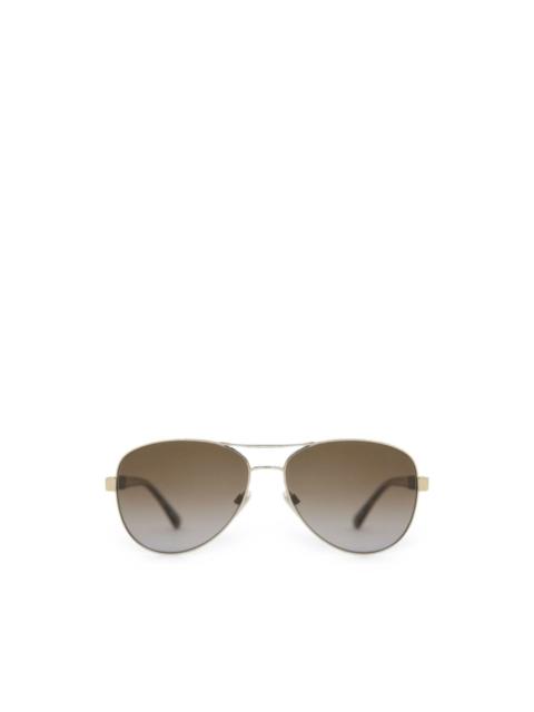 Burberry check-pattern pilot-frame sunglasses