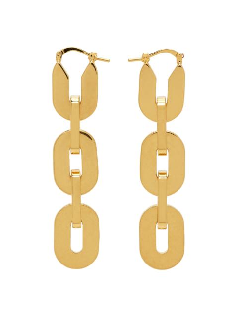 Jil Sander Gold Chain Earrings