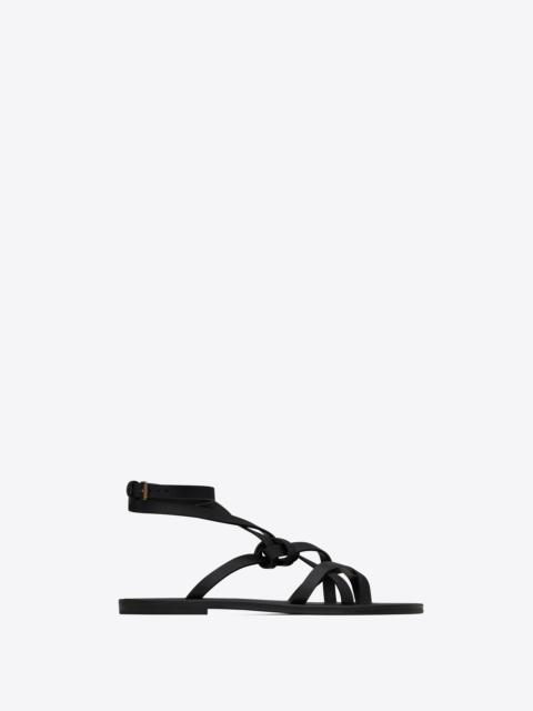 SAINT LAURENT santo sandals in smooth leather