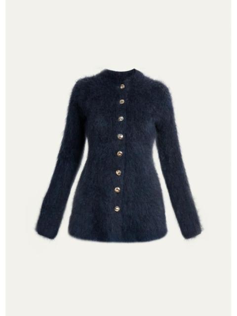 Proenza Schouler Aniza Fuzzy Mohair-Blend Cardigan