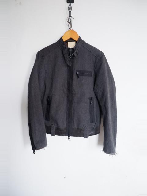 Other brands Isamu Katayama Backlash - Bark Tannage Japan Leather Accent Biker Jacket