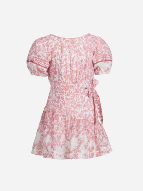 Poupette St Barth Mini Dress Chantal for girls - Pink Lazuli