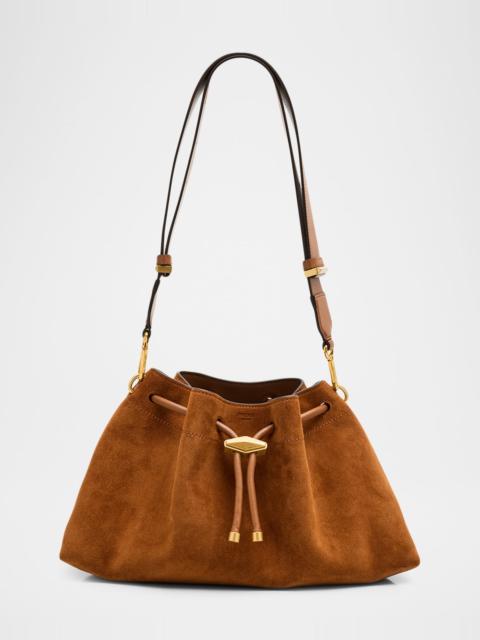 JIMMY CHOO The Cinch Suede Shoulder Bag
