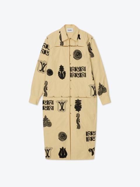 Nanushka THERA - Embroidered dress - Vintage creme