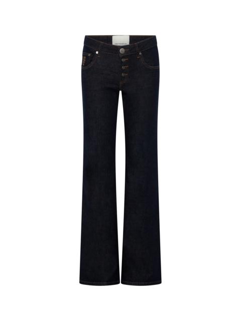 ONE TEASPOON Alice Low Waist Bootcut Denim Jeans - Raw Indigo