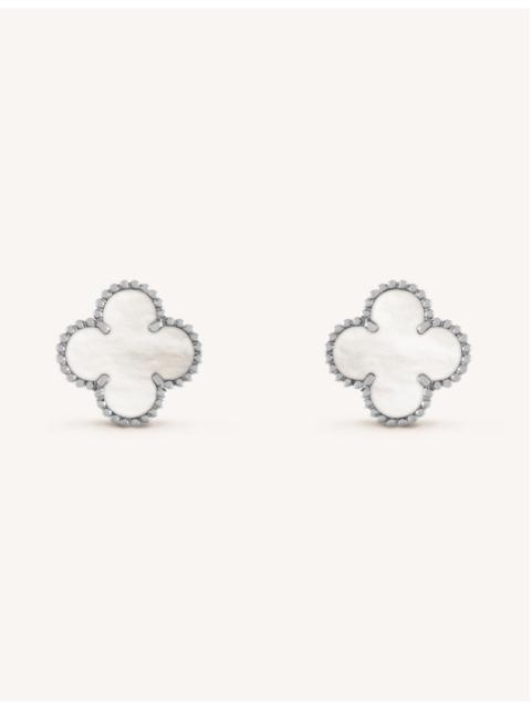 Van Cleef & Arpels Vintage Alhambra gold and mother-of-pearl earrings