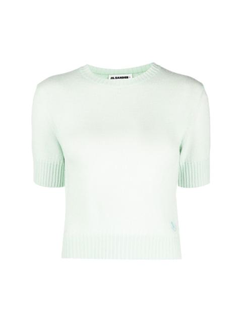 crew-neck wool top