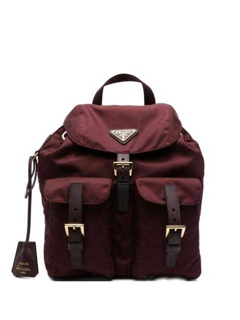 Prada Prada Vela Buckled Drawstring Backpack
