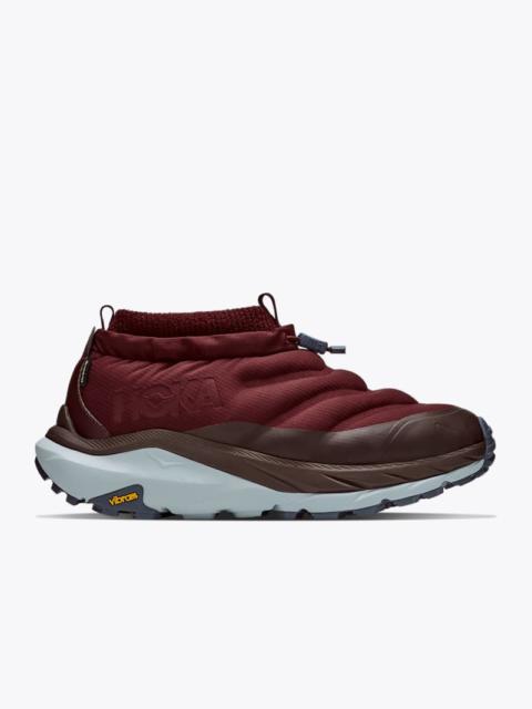 HOKA Men's Kaha 2 Frost Moc GTX Shoes in Varsity Burgundy/Mineral Blue
