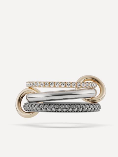 Spinelli Kilcollin Mixed Metal Scorpio Salt and Pepper Diamond Ring