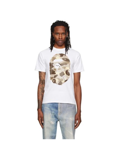 A BATHING APE® White Color Camo Big Ape Head T-shirt