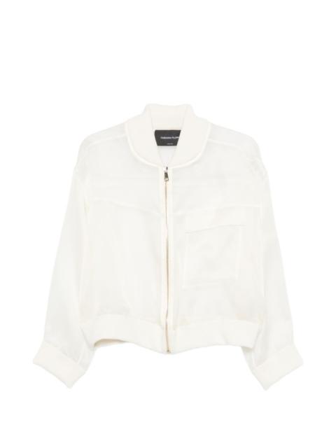 FABIANA FILIPPI zipped pocket sheer bomber jacket