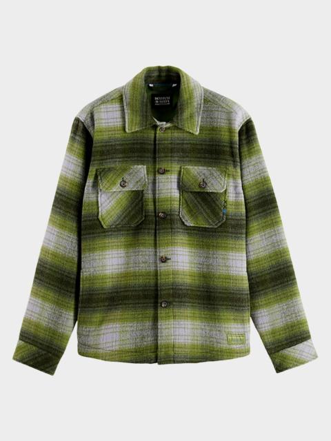 SCOTCH & SODA Men's Check Wool-Blend Overshirt