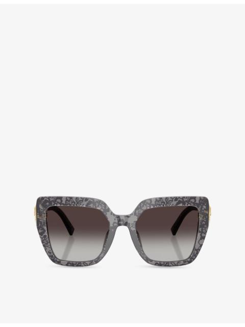 Dolce & Gabbana DG4538 Square-Frame Acetate Sunglasses