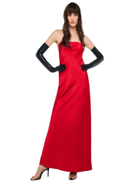 NORMA KAMALI BIAS STRAPLESS GOWN