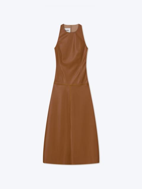 Nanushka EVIA - OKOBOR™ alt-leather sleeveless dress - Tobacco