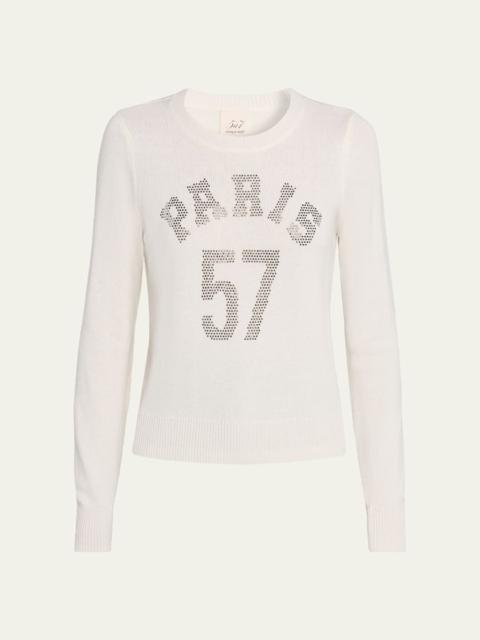 Cinq à Sept Paris 57 Embellished Wool-Blend Sweater