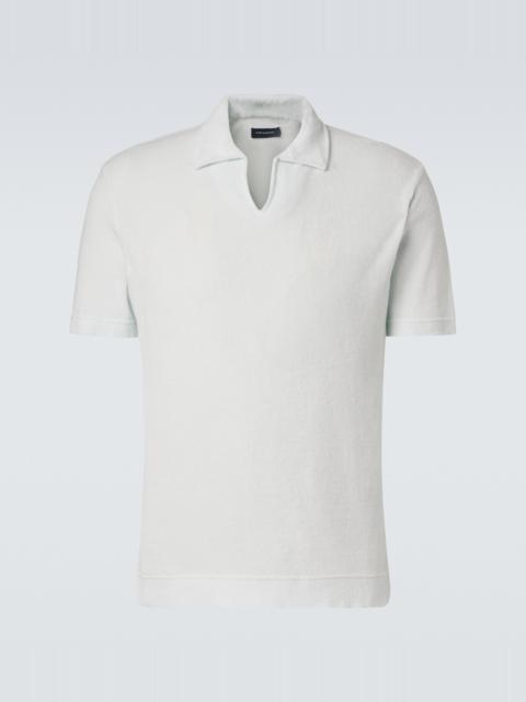 THOM SWEENEY Cotton terry polo shirt