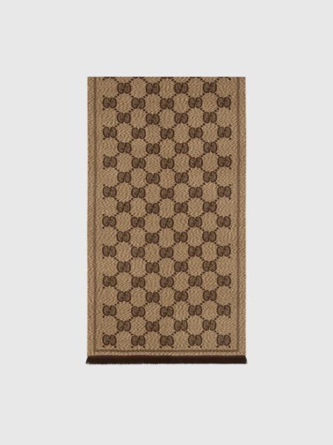GUCCI GG wool jacquard scarf