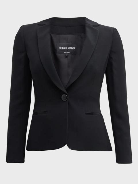 GIORGIO ARMANI Cady Tailored Blazer Jacket