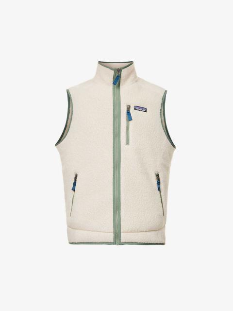 Retro Pile high-neck recycled-polyester gilet