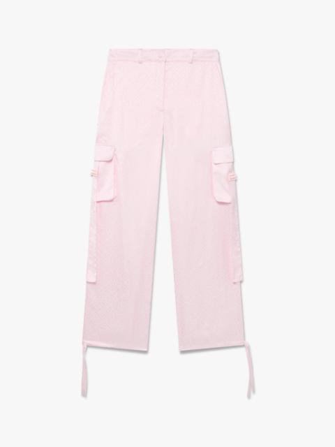 CASABLANCA Pink Monogram Satin Cargo Trousers | Casablanca Paris