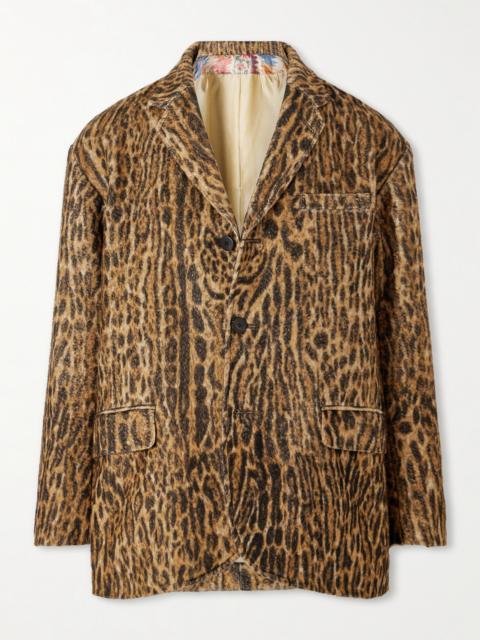 visvim Bowen Leopard-Print Silk Blazer