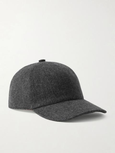 Loro Piana Logo-Embroidered Storm System Baby Cashmere Baseball Cap Gray
