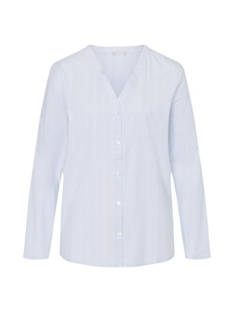HANRO Sleep And Lounge Cotton Notch Collar Shirt