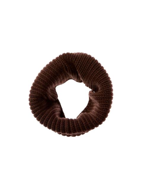 FENDI FENDI Logo Leather-Trim Wool Scarf