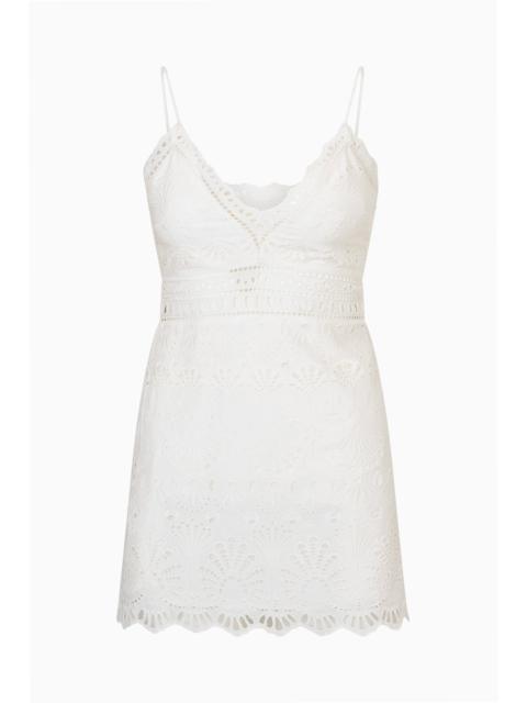LoveShackFancy Peppy Eyelet Cotton Mini Dress