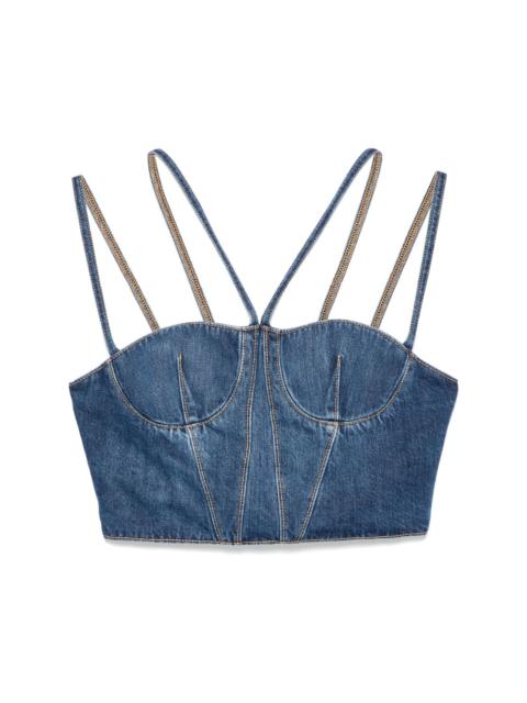 NENSI DOJAKA bustier denim top
